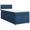 vidaXL Posteľný rám boxspring s matracom modrý 90x190 cm látka