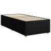 vidaXL Posteľný rám boxspring s matracom čierny 90x200 cm látka