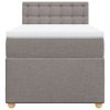 vidaXL Posteľný rám boxsping s matracom sivohnedý 90x200 cm látka