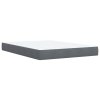 vidaXL Posteľný rám boxspring s matracom tmavosivý 160x200 cm zamat