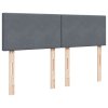 vidaXL Posteľný rám boxspring s matracom tmavosivý 160x200 cm zamat