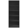 vidaXL Šatník čierny 80x50x200 cm kompozitné drevo
