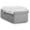 vidaXL Posteľný rám boxsping s matracom bledosivý 90x200 cm látka