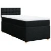 vidaXL Posteľný rám boxspring s matracom čierny 90x200 cm látka