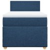 vidaXL Posteľný rám boxsping s matracom modrý 80x200 cm látka