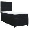 vidaXL Posteľný rám boxspring s matracom čierny 80x200 cm zamat