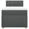 vidaXL Posteľ boxspring s matracom tmavosivá jednolôžko látka