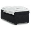 vidaXL Posteľný rám boxspring s matracom čierny 90x190 cm zamat