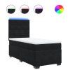 vidaXL Posteľný rám boxspring s matracom čierny 100x200 cm zamat