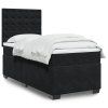 vidaXL Posteľný rám boxspring s matracom čierny 100x200 cm zamat