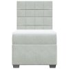 vidaXL Posteľný rám boxsping s matracom bledosivý 90x190 cm zamat