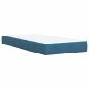 vidaXL Posteľný rám boxsping s matracom modrý 80x200 cm zamat