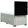 vidaXL Posteľný rám boxsping s matracom bledosivý 90x190 cm zamat