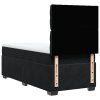 vidaXL Posteľný rám boxspring s matracom čierny 100x200 cm zamat