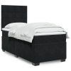 vidaXL Posteľný rám boxspring s matracom čierny 90x190 cm zamat