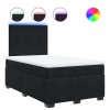 vidaXL Posteľný rám boxspring s matracom čierny 120x200 cm zamat