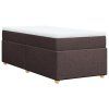 vidaXL Posteľný rám boxsping s matracom hnedý 80x200 cm látka