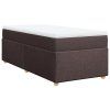 vidaXL Posteľný rám boxsping s matracom hnedý 80x200 cm látka