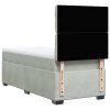vidaXL Posteľný rám boxsping s matracom bledosivý 80x200 cm zamat