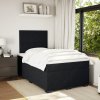 vidaXL Posteľný rám boxspring s matracom čierny 120x200 cm zamat