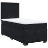 vidaXL Posteľný rám boxspring s matracom čierny 80x200 cm zamat