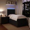 vidaXL Posteľný rám boxspring s matracom čierny 100x200 cm zamat