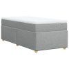 vidaXL Posteľný rám boxsping s matracom bledosivý 90x190 cm látka