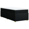 vidaXL Posteľný rám boxspring s matracom čierny 80x200 cm látka