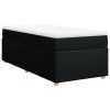 vidaXL Posteľný rám boxspring s matracom čierny 80x200 cm látka