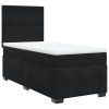 vidaXL Posteľný rám boxspring s matracom čierny 80x200 cm zamat