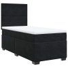 vidaXL Posteľný rám boxspring s matracom čierny 100x200 cm zamat