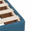 vidaXL Posteľný rám boxsping s matracom modrý 90x200 cm zamat