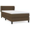 vidaXL Posteľný rám boxsping s matracom hnedý 80x200 cm látka