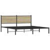 vidaXL Kovový posteľný rám bez matraca dub sonoma 183x213 cm