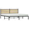 vidaXL Kovový posteľný rám bez matraca dub sonoma 183x213 cm
