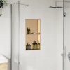 vidaXL Výklenok do sprchy brúsený zlatý 32x62x9 cm nerezová oceľ