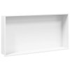 vidaXL Výklenok do sprchy matná biela 32x32x9 cm nerezová oceľ