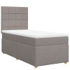 vidaXL Posteľný rám boxspring s matracom sivohnedý 90x190 cm látka