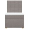 vidaXL Posteľný rám boxspring s matracom sivohnedý 90x190 cm látka