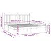 vidaXL Posteľný rám sivý masív 200x200 cm