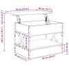 vidaXL Konferenčný stolík dymový dub 70x50x50 cm kompozit. drevo a kov