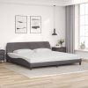 vidaXL Rám postele Dover sivý 200x200 cm umelá koža