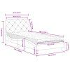 vidaXL Posteľ s matracom modrý 80x200 cm zamat