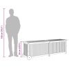 vidaXL Záhradný úložný box s kolieskami 150x50x58 cm masívna akácia