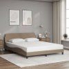 vidaXL Rám postele Dover kapučínový 160x200 cm umelá koža