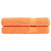 vidaXL Prémiové uteráky SOLUND 2 ks oranžová 100x200cm 600 g/m2