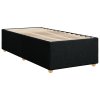 vidaXL Posteľný rám boxspring s matracom čierny 90x190 cm látka