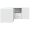 vidaXL Rohová skrinka biela 160x40x45 cm kompozitné drevo