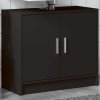 vidaXL Skrinka pod umývadlo čierna 63x29x55 cm kompozitné drevo