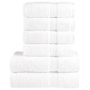 vidaXL 6-dielna prémiová sada uterákov SOLUND biela 600 g/m²